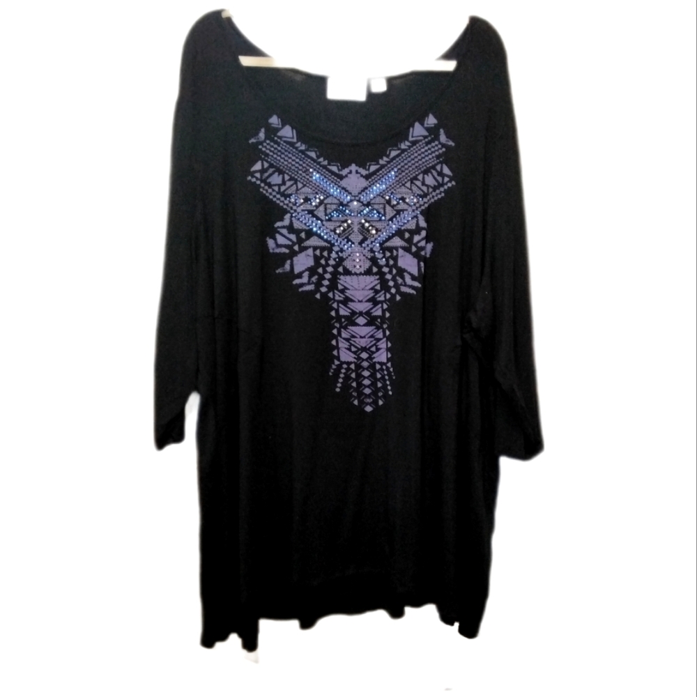 NWOT Avenue 30/32 Embellished Blouse